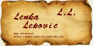 Lenka Lepović vizit kartica